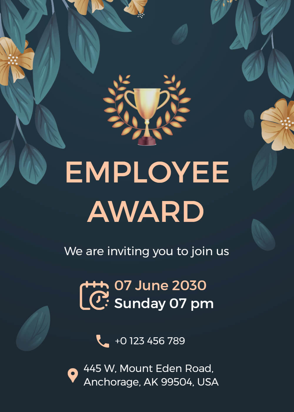 Employee Award Ceremony Party invitation template