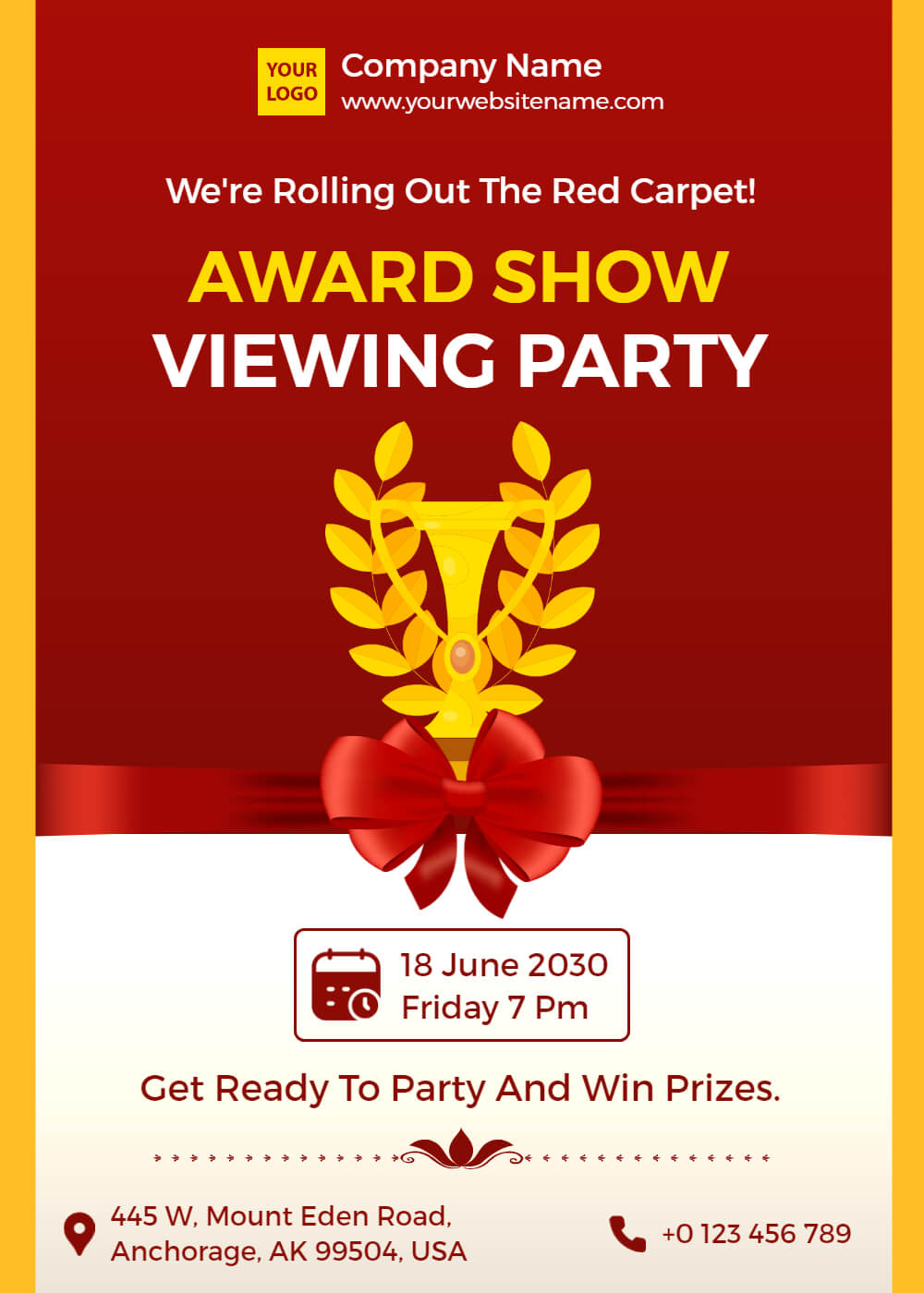 Award show Party Invitation Template