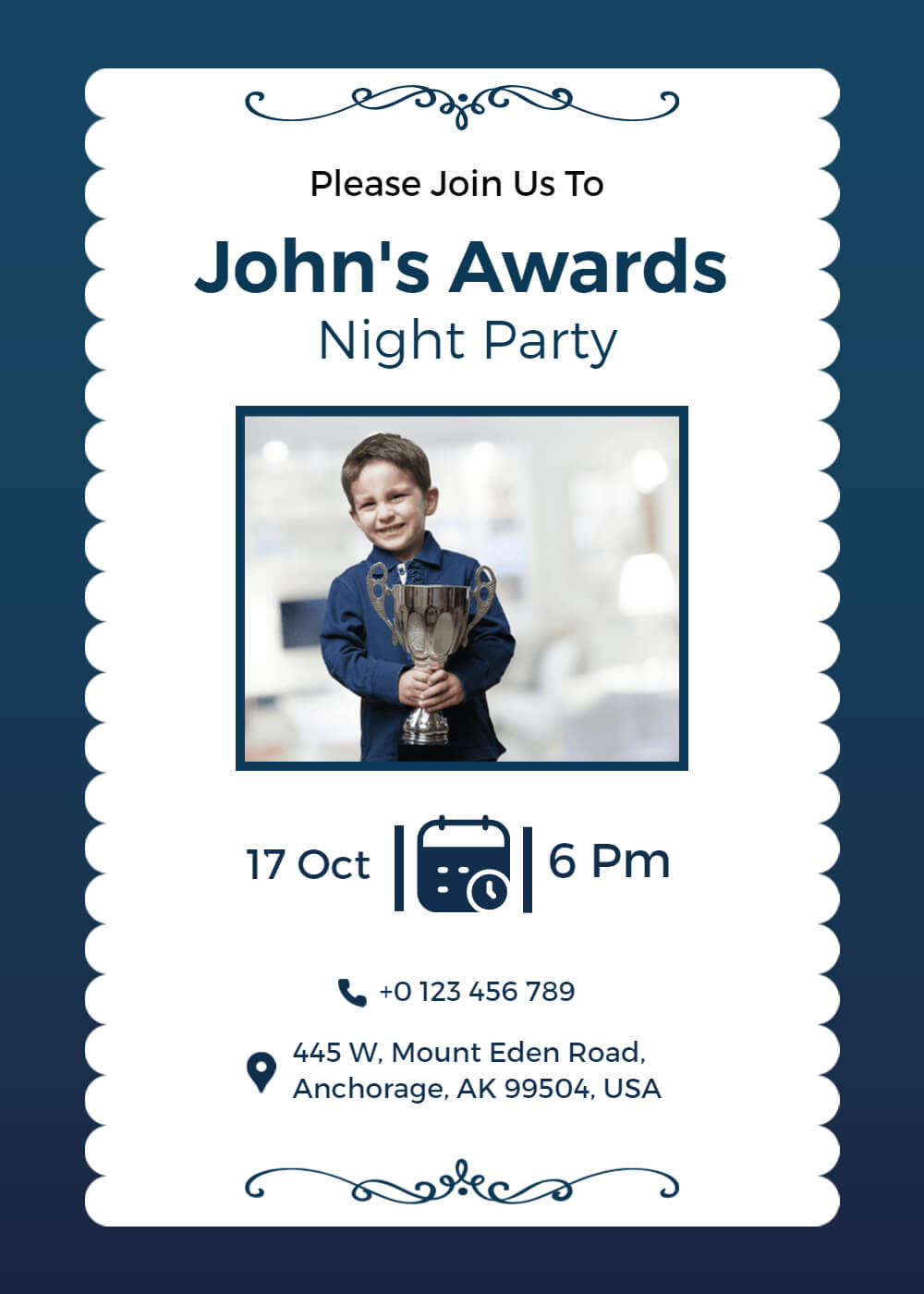 Award night party Invitation template